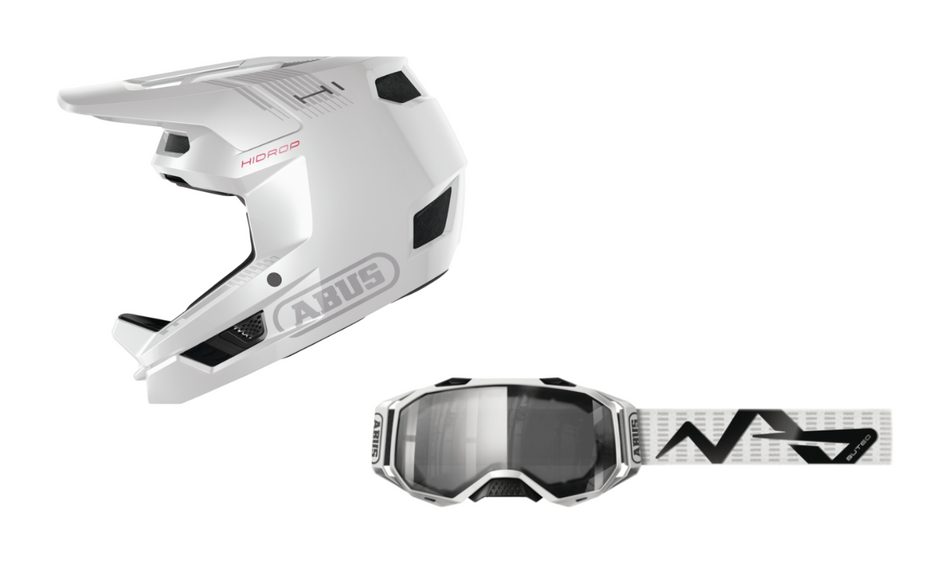 Pack casco integrale HiDrop + maschera Abus Buteo