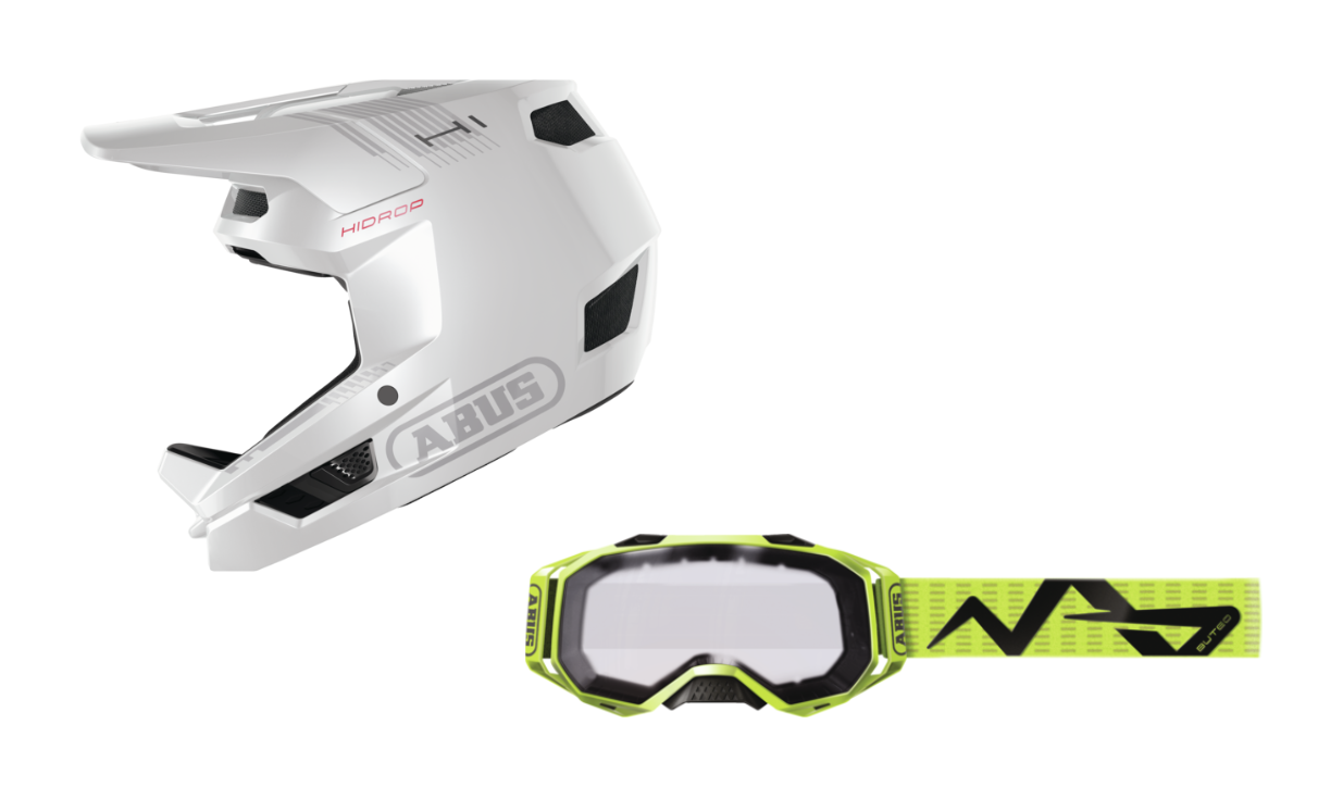 Pack casco integrale HiDrop + maschera Abus Buteo