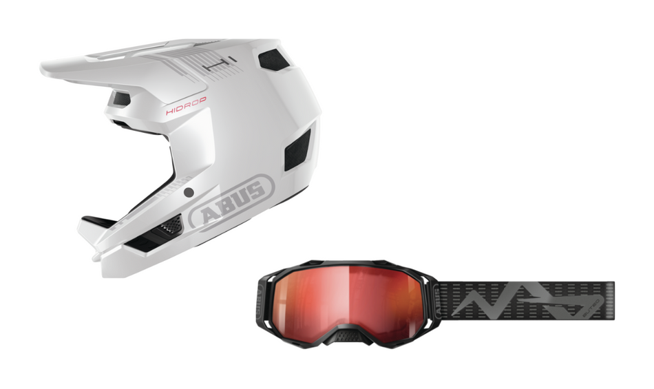 Pack casco integrale HiDrop + maschera Abus Buteo