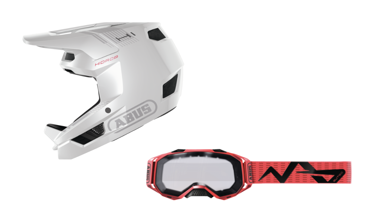 Pack casco integrale HiDrop + maschera Abus Buteo