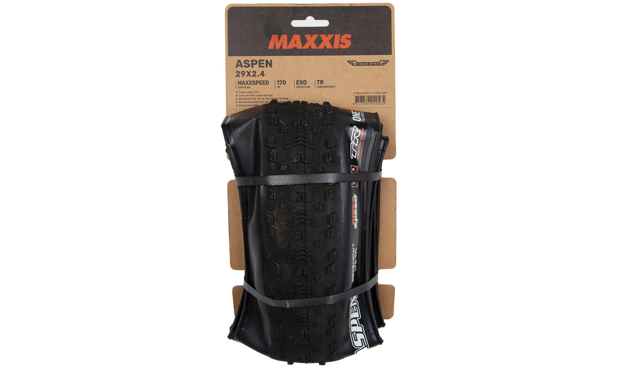 Pneu XC Maxxis Aspen Team Spec WT ONE70 TLR packaging